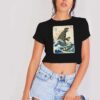 Godzilla Kanagawa Japanese Vintage Crop Top Shirt