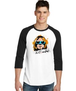 Kurt Cobain Nevermind Nirvana Band Raglan Tee