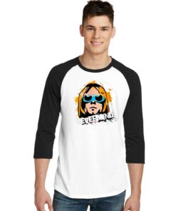 Kurt Cobain Nevermind Nirvana Band Raglan Tee