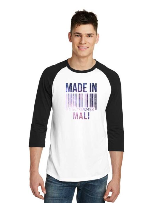 Made In Mali Barcode Raglan Tee