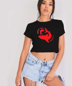Magnetismo Animale Red Shark Crop Top Shirt