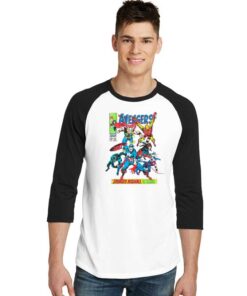 Marvel Vengadores Comics Assemble Raglan Tee