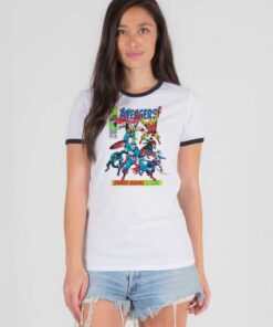 Marvel Vengadores Comics Assemble Ringer Tee