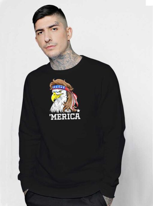 Merica Bald Eagle Patriotic Merica Sweatshirt