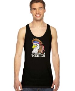 Merica Bald Eagle Patriotic Merica Tank Top