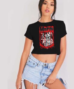 Misfits Death Comes Ripping Dripping Crop Top Shirt