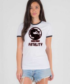 Mortal Kombat Fatality Dragon Ringer Tee