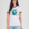 Retro BMO Adventure Time Cartoon Ringer Tee