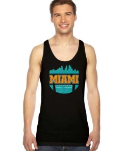 Retro Miami Football Vintage Dolphin Sport Tank Top