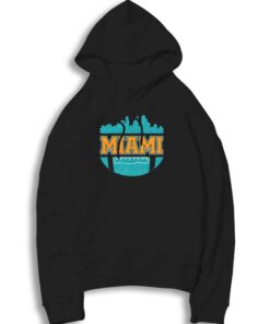 Retro Miami Football Vintage Dolphin Sport Hoodie