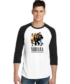 Seinfeld Nirvana Vintage Band Raglan Tee