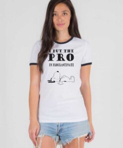 Snoopy I Put The Pro In Procrastinate Ringer Tee