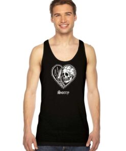 Sorry Skeleton Love Kills Knife Tank Top