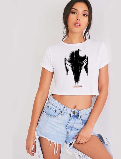 Star Wars The Mandalorian Dark Helmet Crop Top Shirt