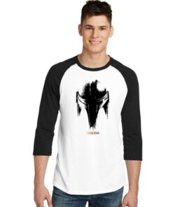 Star Wars The Mandalorian Dark Helmet Raglan Tee