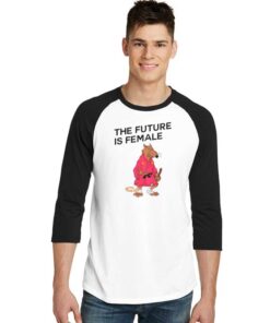 The Future Is Female Ninja Rat Raglan Tee