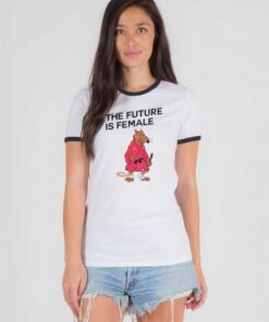 The Future Is Female Ninja Rat Ringer Tee