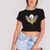 Van Halen Tour Of The World Logo Crop Top Shirt