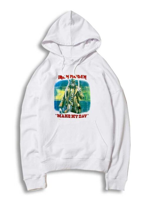 Vintage Iron Maiden Make My Day Hoodie