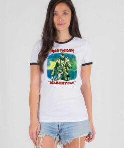 Vintage Iron Maiden Make My Day Ringer Tee