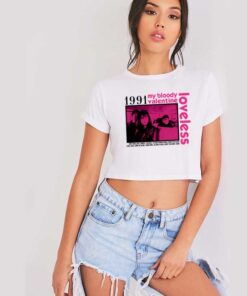 Vintage My Bloody Valentine 1991 Crop Top Shirt