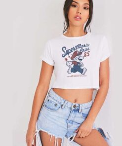Vintage Super Mario Brothers 85 Crop Top Shirt