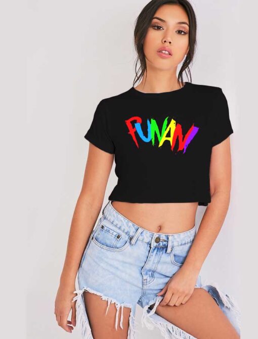 6IX9INE Punani Colorful Logo Crop Top Shirt