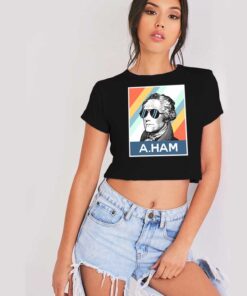 Alexander Hamilton Vintage Painting Crop Top Shirt