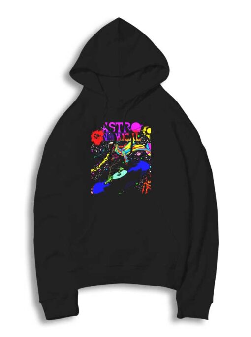 Astronomical Colorful Space Vinyl Record Hoodie