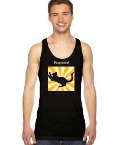 Black Cat Pawsome Sunshine Tank Top