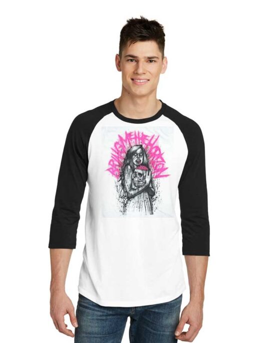 Love Yourself Long Dog Heart Raglan Tee