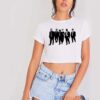 DC Characters At Justice League Crop Top Shirt