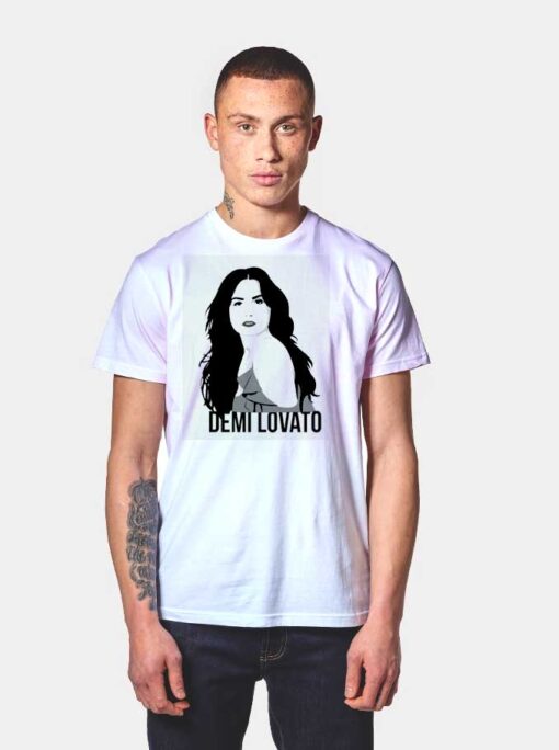 Demi Lovato Black Hair Painting T Shirt