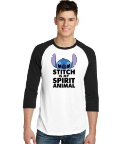 Disney Lilo Stitch Is My Spirit Animal Raglan Tee