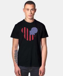 Disney Mickey Mouse Americana Flag T Shirt