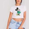 Disney Minnie Mouse Shamrock Dress Crop Top Shirt