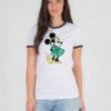 Disney Minnie Mouse Shamrock Dress Ringer Tee