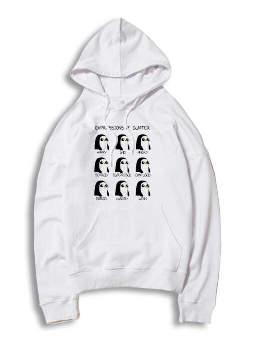 Expressions of Gunter Penguin Adventure Time Hoodie