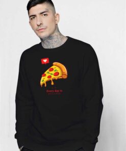 Japanese Everyday Is Pizza Day Love Emoji Sweatshirt