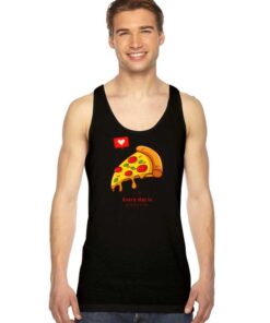Japanese Everyday Is Pizza Day Love Emoji Tank Top