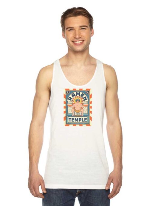 Japanese Ramen Temple Sumo Man Tank Top