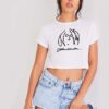 John Lennon Line Art Sign Crop Top Shirt