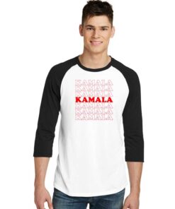 Kamala Harris Red Word Raglan Tee