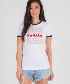 Kamala Harris Red Word Ringer Tee