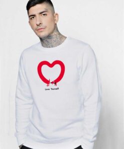 Love Yourself Long Dog Heart Sweatshirt