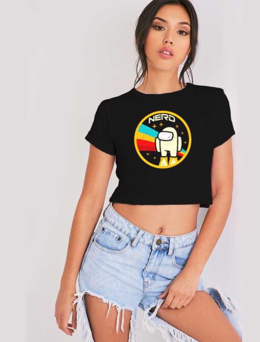 Nerd Impostor Rainbow Nasa Crop Top Shirt