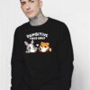 Pawsitive Vibes Only Furry Animal Sweatshirt