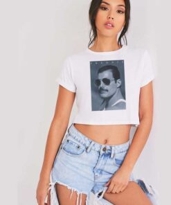 Queen Freddie Mercury In Shades Photo Crop Top Shirt