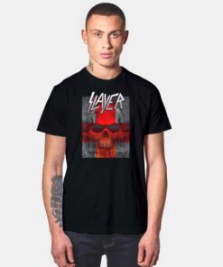 Slayer Bloody Flag Skull Cross T Shirt