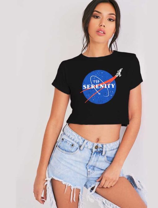 Space Serenity Space Nasa Crop Top Shirt